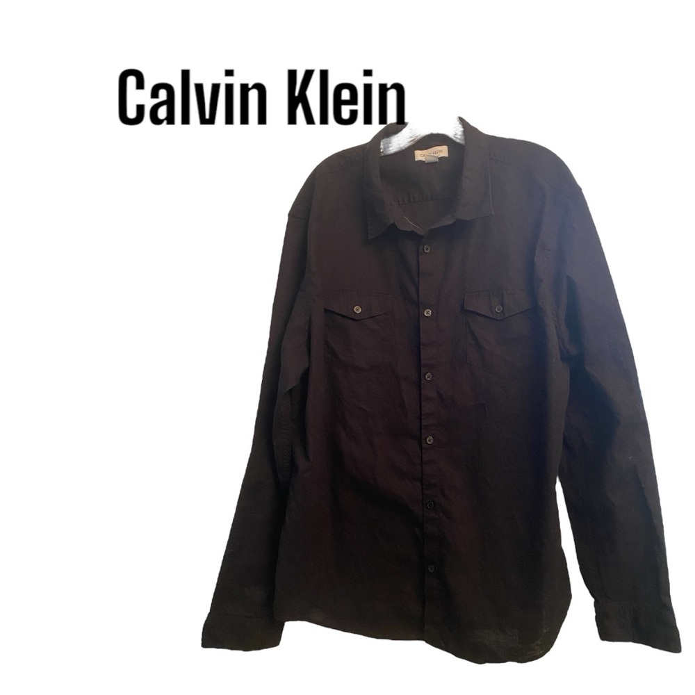 Calvin Klein Black Casual Button Down Shirt